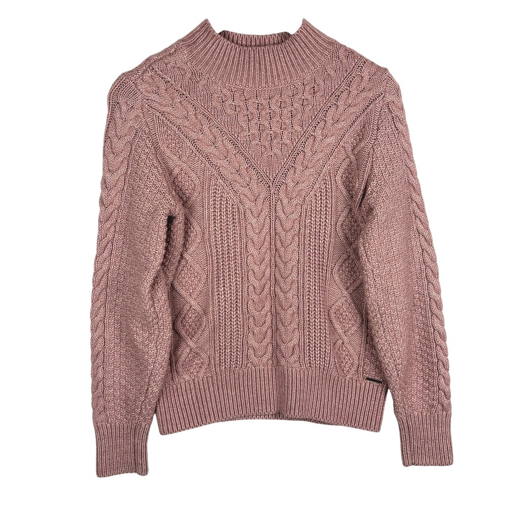 NWOT Abercrombie & Fitch Women Chunky Cable Knit Sweater Sz M Outdoors Fisherman